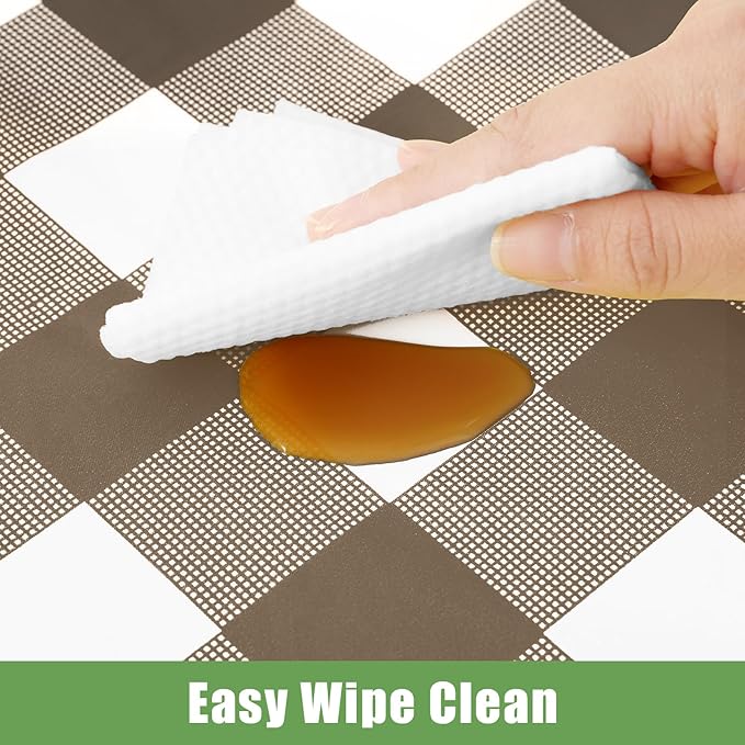Smiry 3 Pack Brown Gingham Disposable Tablecloths - 54" x 108" Heavy Duty Plastic Table Cloth, Waterproof Buffalo Plaid Table Covers for Picnic, Banquets, Outdoor Parties