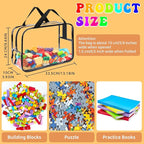 8 Packs Large Toy Storage Bags, Reusable Clear PVC Board Game Storage, Toy Storage Organizer Bags with Zipper for Building Blocks, Puzzle and Handmade Accessories, Clear Toiletry Bag
