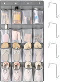 F-color 16-Pocket Hanging Organizer - Over the Door Shoe Organizer, Cruise Essentials for Cabin & RV, Breathable Mesh Storage Pockets, Space Saving Hanging Storage Holder with 4 Sturdy Metal Hooks