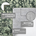 KILOCOCO Hallway Runner 2x5 Kitchen Runner Rug Printed Vintage Floral Washable Non-Slip Runners for Hallways Laundry Room Rugs Distressed Boho Rug Runners for Bedroom, Green