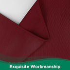 Biscaynebay Wrap Around Bed Skirts for Queen Beds 14" Drop, Burgundy Adjustable Elastic Dust Ruffles Easy Fit Wrinkle & Fade Resistant Silky Luxurious Fabric Solid Machine Washable