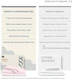 Mayfair Linen 500 Thread Count Twin XL Cotton Sheets - 3 PC Twin XL Size Bed Sheet Set Cotton (Blush), Soft, Cooling, Sateen Hotel-Quality 16" Deep Pocket Bedsheet for Hot Sleepers (Fits 18" Mattress)