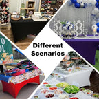 Trlyc 1 Pack 6FT Spandex Table Cloth - 72 x 30 Inch Rectangular Stretch Tablecloth, Wrinkle Resistant Scretch Table Cover for Wedding, Party, Banquet, Picnic, Outdoor Decoration (1Pcs,Navy Blue)