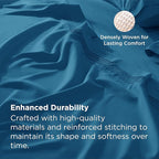 Bedsure Deep Pocket Queen Sheets Set - Fits Mattresses Up to 21 Inches Thick - 4 Piece GentleSoft Bed Sheets, Moisture Wicking, Soft & Cooling Bedsheet & Pillowcases, Easy & Secure Fit, Teal Blue