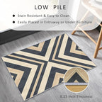 Modern Geometric Rug, Washable 6x8 Rug for Living Room, Herringbone Chevron Patterned Indoor Carpet, Modern Geometric Decor for Home, Bedroom, Soft Non Slip Thin Design FER80