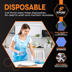 Xpose Safety 48,000 Blue Plastic Disposable Aprons for Cooking & more Individually Packaged Durable 1 Mil Waterproof Polyethylene 24" x 48"