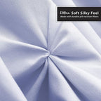 Nestl Ice Blue Bed Skirt King Size, Pinch Pleat King Bed Skirt, 14" Inch Drop King Bedskirt, Hotel Quality Ice Blue Bed Skirts, Premium Microfiber Bedskirt for King Bed, Ice Blue King Size Bed Skirt