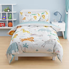 SANDJEST Animal Duvet Cover Sets Full Size for Kids Boys Girls, Include 1 Polyester Comforter Cover 80x90 Inches and 2 Pillowcases 20x26 Inches, Comforter Not Included, Gift for Christmas Birthday