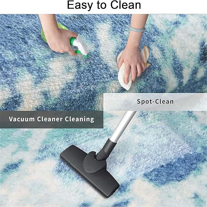 Rainbow Sun Area Rug,5x8ft,Colorful Boho Style Rug, Non-Slip Machine Washable Easy Care Carpet for Kids Girls Boys Bedroom, Living Room, Classroom, Office Decor