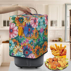 Dust Cover for Air Fryer and Extra Accessories, Dust Proof Easy to Clean Electric Appliance Cover With Pockets and Handle, Boho Flower