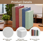 uxcell Decorative Books, 9.8 x 7.3 Linen Fake Books for Decoration Faux Decor Book for Modern Aesthetic Home Office Coffee Table Shelf Desktop Display, White