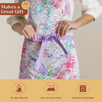 Maison d' Hermine 100% Cotton Apron for women with Pocket Kitchen Chef Apron for Men Cooking Mothers Day Gifts