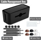Bates- Cable Management Box, Medium, Cable Organizer Box, Cord Organizer Box, Cable Box Organizer, Cord Management Box, Cord Hider Box, Cord Box for Wires on Floor, Power Strip Cover Box Baby Proof
