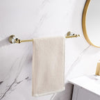 WINCASE Gold Towel Bar, Adjustable Crystal Towel Holder, Golden Finished Bathroom Single Towel Racks Rail Wall Mounted