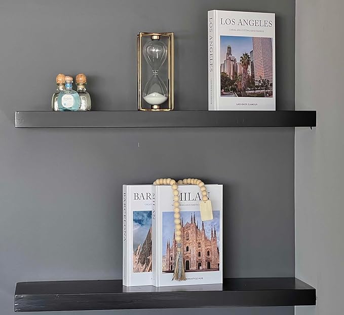 Decorative Coffee Table Book Set – 3 Neutral Hardcover Books with Blank Pages for Home Styling – Travel-Inspired Display Featuring Barcelona, Milan & Los Angeles
