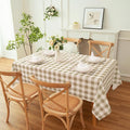 Classic Gingham Tablecloth Fabric - Oblong 58x120 Water Resistant Chequered Pattern Table Cloth for Indoor/Outdoor Use - Tabletop Cover for Birthday, Picnics, Gardens, and Parties