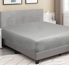 ROYALE LINENS 300 Thread Count 100% Long Staple Combed Cotton Fitted Sheet King - Super Soft Deep Pocket Bottom Sheet - Fitted Sheets Only - Elastic Sheets (King, Silver)
