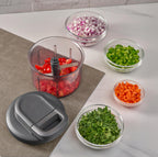 Zyliss Easy Pull Food Chopper & Manual Food Processor, Gray, Easy Pull 3.0