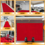 Ottomanson 3'11" x 16' Hallway Runner with Scraper Pile - Extra Durable Non-Slip Rug Mat for Indoor & Outdoor Use - Ideal for Kitchen, Entryway & Garage - High-Traffic Carpet, Red