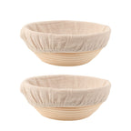 DOYOLLA Mini Bread Dough Proofing Basket & Liner (Set of 6, 5 inch), Sourdough Bread Bakery Bowls for Professional & Home Bakers