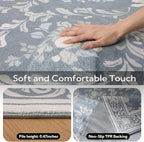SOULFUL Medium Pile 3x5 Area Rug - Soft Underfoot Small Entryway Rug - Greige Boho Floral - Washable Non-Slip - Perfect for Living Room Bedroom Foot Kids Room Reading Nook
