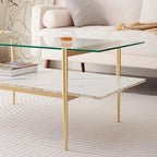 LumFurn Rectangle Coffee Table for Living Room, Mid-Century Modern Design