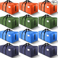 HOMESURE Supports 200lbs Heavy Duty Moving Bags - Strong Zipper & Wrap-Around Handles - Water-Resistant Storage Totes, Durable Alternative to Moving Boxes- 12 Pack -Multi-Color System for Easy Sorting