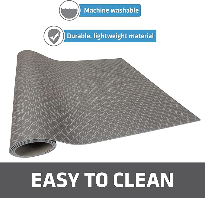 Drymate Premium XL Under Sink Mat, Waterproof Cabinet Protection Mats for Kitchen & Bathroom, Absorbent Shelf Liners, Slip-Resistant, Non-Adhesive, Machine Washable (USA Made)(24”x59”)(Taupe)