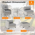 14-Seat Modern Patio Furniture Set