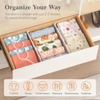 Lifewit 5" Tall 12 Pack Drawer Dividers, 30-47cm/11.5-18.5" Expandable Drawer Divider for Clothes, Adjustable Dresser Drawer Organizers, Drawers Separators for Dresser/Bathroom/Closet/Kitchen White