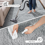 Soft Runner Rugs for Bedroom, Grey 2x8 Runners for Hallways Fluffy Rug Area Rug, Bedside Rug for Living Room Bedroom Kids Room Home Decor