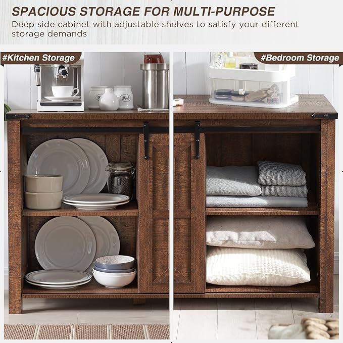 T4TREAM Farmhouse Sideboard Buffet Cabinet