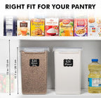WHITE FEATHER SUPPLIES 2 PC [7 Qt / 6.5L / 220 Oz] Large Food Storage Containers with Lids Airtight - BPA Free Clear Plastic Kitchen and Pantry Storage Containers for Cereal, Flour, Sugar, Rice