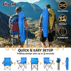 Joyfair Portable Camping Chair, Outdoor Lawn Folding Chairs for Adults, Heavy Duty Large Foldable Chairs for Beach, Fishing, Tailgating and More Outdoor Sport, Carry Bag & Cup Holder