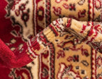 Unique Loom Reza Collection Traditional Persian Style Area Rug, 4 x 6 ft, Burgundy/Ivory