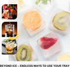 VLM 3 Packs Large Ice Cube Molds with Stackable Lid,Silicone Ice Cube Tray for Freezer,Big Square Ice Tray for Whiskey,Cocktails,Bourbon and Soups (Neutral)
