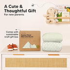 2-Pack Mini Crib Sheets Fitted - 38x26 Pack N Play Sheets for Pack and Play Mattress, Organic Cotton, Soft & Breathable Playard Bedding, Neutral Mini Toddler Bed Cover for Boys, Girls (Fleur)