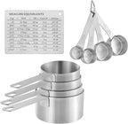 Measuring Cups Set,OLULU 18/8 Stainless Steel 8-Piece Metal Measuring Cups, Professional Measuring Cups for Home Kitchen Baking and Cooking.