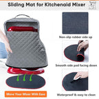 BAGSPRITE Stand Mixer Cover with Appliance Sliders Compatible with KitchenAid Mixer 4.5/5 Quart with Pockets for Kitchen Aid Accessories and Attachments