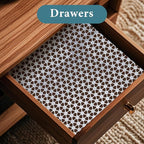 Drawer and Shelf Liner for Kitchen Cabinet: 17 in X 20 Ft Non Slip Waterproof Shelf Paper Non Adhesive Refrigerator Liners Silver Square Easy Liners for Bathroom with Knife Tape Measure
