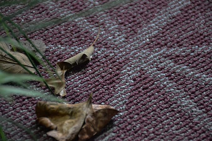 Furnish my Place Geometrical Pattern Indoor/Outdoor Refine Burgundy Abstract Area Rug, Doorway Mat, Contemporary Rug for Living Room, Entryway, Made in USA - 4' x 8' Oval