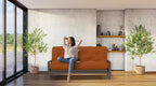 Royal Sleep Products by The Futon Factory 6 inch Foam Futon Mattress - Solid Cinnamon Cover - Full Size - CertiPUR Certified Foams - Made in USA - Replacement Mattress - (Frame not Included)
