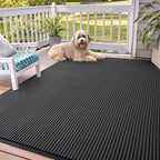OLANLY Front Door Mat Indoor Outdoor Entrance, Waterproof Heavy Duty Doormat, Fade Resistant, Low Profile, Easy Clean Patio Porch Welcome Floor Mats for Entry, 71x47, Charcoal Grey