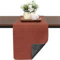 Table Runners 55 Inches Long, Dual-Sided Faux Leather Farmhouse Table Runner Waterproof Heatproof Non-Slip for Living Room Party Home Decor Holiday Decorations(Gray Terracotta, 15 x 55 Inch)