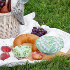 5 Pieces Bowl Covers Reusable, 5 Size Elastic Cloth Bowl Covers for Bread Proofing Stretch Food Covers Washable for Food Fruits Leftover (Lavender)