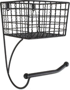 DII Rustic Farmhouse Bathroom Décor, Metal Storage, Toilet Paper Holder, Black