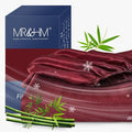 MR&HM King Fitted Sheet Only, Ultra-Soft Rayon Derived from Bamboo & Polyester Blend, Silky & Breathable, 15" Deep Pocket with Elastic Straps, Cooling Fitted Sheet for Hot Sleepers, Burgundy