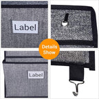 homyfort Over the Door File Organizer Hanging File Folders, Wall Organizers and Storage for Mail, Magazine, Notebooks, Planners, Office, Classroom, 5 Extra Large Pockets (Black with Pattern)