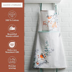 Maison d' Hermine 100% Cotton Apron for women with Pocket Kitchen Chef Apron for Men Cooking Mothers Day Gifts