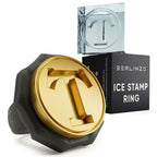 Berlinzo Brass Ice Stamp Ring Letter L